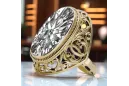 Ring Vintage Jewlery Zircon 14K Yellow gold vrc184y